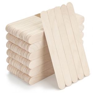 WISYOK 240pcs Spatule en Bois, Bâtonnets de Glace, Batonnet Bois Couleur Naturelle, Bâtons de Glace, Abaisse Langue Adulte, Idéal pour bricoler et décorer - 150x18mm (WISYOK STORE, neuf)