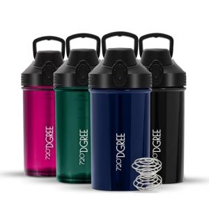 720°DGREE Shaker Fitness uberShaker 550ml - Premium Shaker à protéines sans compartiment à poudre, sphère – Anti-fuite, Sans-BPA – Pour boissons crémeuses protéines, gym, entraînement, nutrition (Kaave, neuf)