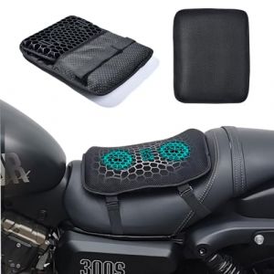 AriKroii Coussin de Siège en Gel de Moto Coussin de siège de Moto amortissant Les Chocs et antidérapant pour la Conduite Longue Distance（M (AriKro, neuf)