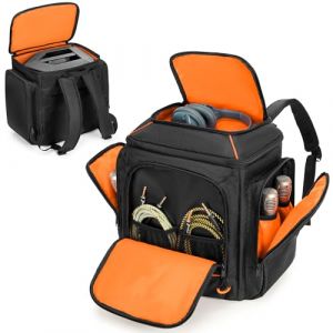 CURMIO Étui de Transport Compatible avec Bose S1 Pro+, Sac à Dos pour Enceinte Bluetooth Portable et Microphone, Chargeur, Câble, Noir (KUNBO EU, neuf)