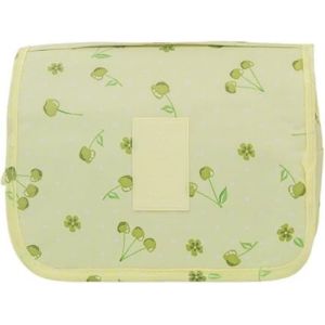 Trousse De Toilette Originale Femme Le-Globe-Trotteur Fleurs Bordeaux Pliable Imperméable Avec Poignée De Transport Pour Produits Beauté Et Douche (Vert Cerise) (PJSshop, neuf)