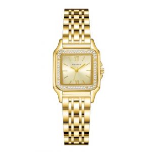 CIVO Montre Femme Acier Inoxydable: Doré Rectangulaire Quartz Analogique - Etanche Montre Élégant Cadeau pour Femmes et Filles (Baixin Shop, neuf)