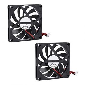 Akozon Ventilateurs 80mm, 21.46CFM 2PCS Imprimante 3D Assemblage 12V Ventilateur 80x80x10 80x80 Ventilateur de Refroidissement 12V 6000RPM 2 Broches 12 Volts 8x8 Partie Haute Vitesse (Reminnbor, neuf)