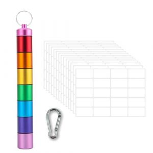 KEMUZ Pilulier Journalier 7 Jours M&eacute;tal L&eacute;ger, Pilulier Voyage &Eacute;tanche Avec Compartiments Amovibles, Organisateur De M&eacute;dicaments Pour Vitamines Et Suppl&eacute;ments (WEIWEIHAI, neuf)