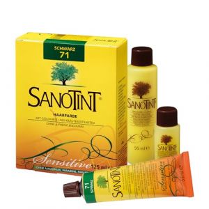Sanotint - Coloration capillaire sensible n° 71 « noir » – 125 ml – Coloration naturelle avec des ingrédients végétaux précieux (greenist-de, neuf)
