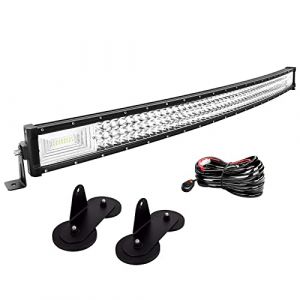 Willpower 107cm 42'' 540W Barre LED Incurvé + 2pcs Support Magnétique + Faisceau de Câblage Rampe LED Bar a LED 12V 24V Étanche Projecteur LED Feux LED pour 4x4 Voiture Camion Tracteur Quad Bateau (YZ-EU, neuf)