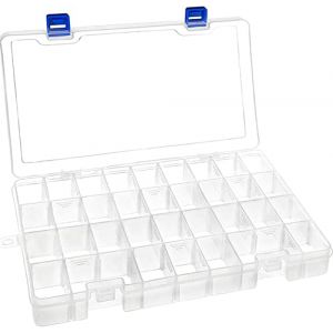 DARUITE Boite Rangement Plastique Compartiment, Boite Compartiment, Petite Boîte de Rangement Transparente Boite Plastique pour Perles, Boucles Doreilles, Outils, Crochet de Pêche, 34Grids-1PCS (DFT TECHNOLOGY CO, neuf)