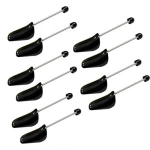 RUNMKUO Lot de 5 Paires Embauchoirs en Plastique, Embauchoirs Chaussures Avec Ressort Spirale, D'embauchoirs en Plastique à Longueur Réglable,Taille Adaptable 39-47（Noir） (dongguanshiweilongdianzikejiyouxiangongsi, neuf)