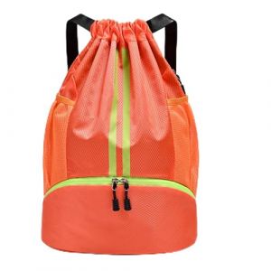 KIKIGOAL Sac de natation &eacute;tanche avec cordon de serrage pour la gym, le sport, la piscine, la plage, Orange-C., 47CM x 32CM x 16CM (KIKIGOAL, neuf)