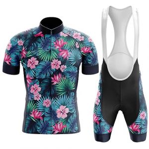 Maillot Cyclisme Homme &Eacute;t&eacute;,V&ecirc;tements de Velo VTT Tenue Cycliste Manche Courte MTB Jerseys et Cuissard &agrave; Bretelle avec 19D Coussin Gel,Ensemble Combinaisons de Cycling Respirant S&eacute;chage Rapide(5,XXL) (DaWan-USA, neuf)