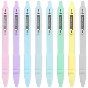 Zebra Z-Grip Smooth Ballpoint Pen - 1.0mm - Black Ink - Pastel/Blush Barrels - Pack of 8 (OMGHC., neuf)