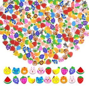 KEQAR 200 gommes pour enfants, à effacer d'animaux mignons, à crayons, de dessin animé, adaptées aux récompenses de devoirs, prix en classe, cadeaux pour enfants, gomme dessin, recompense enfant (APENGPENG, neuf)