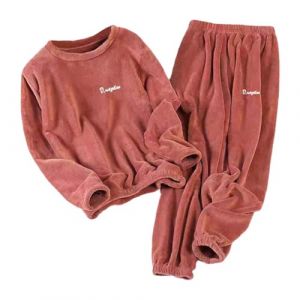 Pyjama Pilou Pilou Femme, Pyjama Femme Hiver Chaud Polaire Chaud Hiver Ensemble De Pyjamas Manche Longue Ultra &eacute;Paississant Deux Pi&egrave;Ces Ensemble De Nuit En Flanelle Loungewear Tenue D'Int&eacute;Rieur (neumixs, neuf)