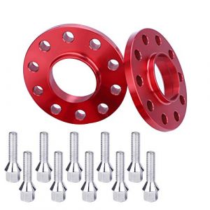 CarBole Élargisseurs de Voie Wheel Spacer: 2PCS 5x120 15mm avec Boulon:M12x1.5 | NLB: 72,56 mm,Compatible avec BMW etc.(2 Pièces | Rouge | Nombre de Trous 10) (CarBole, neuf)