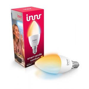 innr Ampoule Connectée Zigbee E14 Bougie, Fonctionne avec Hue* et Alexa (Pont Requis), Ampoule Blanc Chaud à Froid, LED Lampe, Intensité Variable, 520 lumens - 1 Pack (Innr Lighting, neuf)