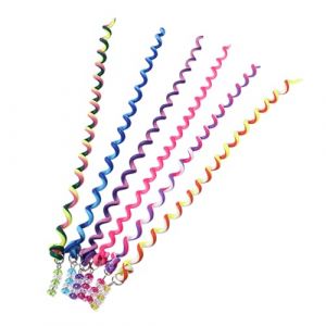 Silicone Ribbons - Vibrant Elastic Rope, Multi-Color Braid Ties, Flexible String | Rainbow Braiding Accessories for Girls Women Casual Styling School Birthday Festival Hairdo Fun (janeunp, neuf)