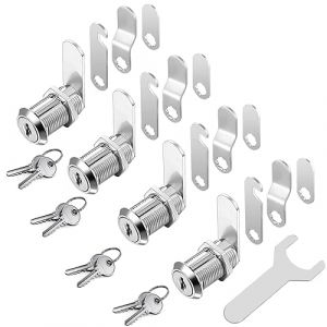 Serrure Batteuse Cylindre, Verrou de porte pour Armoire, Serrure Batteuse a Came Barillet Pour Boite aux Lettres Tiroir - 16mm (YOUTU-EU, neuf)