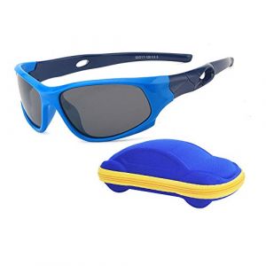 JoXiGo Lunettes de Soleil Enfant Sport Polaris&eacute;es Incassable Gar&ccedil;on et Fille (3-12 ans) + Cordons &agrave; lunettes + &Eacute;tui &agrave; Lunettes (JoXiGo-FR, neuf)