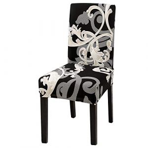 Dioxide Housse de Chaise, Extensible Amovible Lavable Couverture de Chaise, Housse de Salle à Manger pour Un Ajustement Universel, Lycra Éxtensible, Bouquet, Hôtel, Décor de Restaurant(4 PCS, Fleurs) (zahh zahh OÜ, neuf)