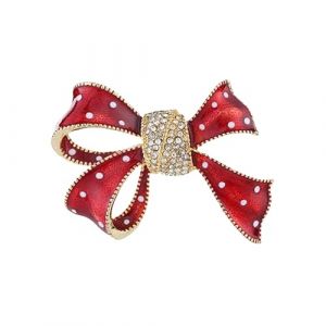 Holibanna 1 Pièce Broche nœud hair charms broche noel Broche rose Épingle à nourrice broches femme Broche chic Broche femme goupille épingle de nœud rouge (dibey, neuf)