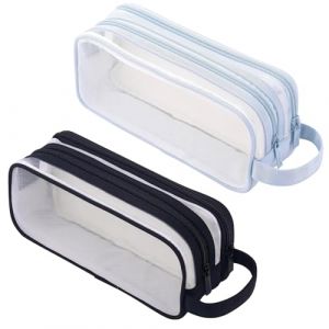 MLPKOI Trousse Scolaire Transparente, rande Capacit&eacute; Trousse Scolaire Fermeture &agrave; Glissi&egrave;re, pour Adolescents &Eacute;tudiants Adultes Bureau (HC ST, neuf)