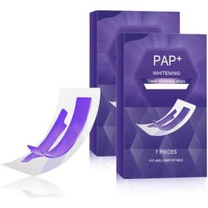 Bande Blanchiment Dentaire, Kit Bandes De Blanchiment Des Dents, Violet Blanchiments Dentaire, Whitening Teeth Strips, Bandes Blanchissants Douces Pour Les Dents (2) (xiaxiappa99, neuf)