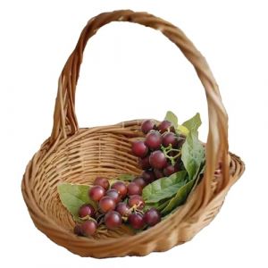 Panier L&eacute;gumes Cuisine, Corbeille en Osier Tress&eacute; avec Anse, Grands Contenants Alimentaires Accessoires De Cuisine, Organisation Et Rangement Pour Fruits, L&eacute;gumes Et F&ecirc;tes (sapcetall, neuf)