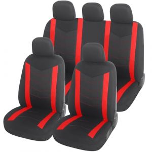 upgrade4cars Housse de Siege Voiture Universelle Noir Rouge | Ensemble de Housses Si&egrave;ge Auto Universel | Couvre Sieges pour Avant et Arri&egrave;re (upgrade4cars, neuf)