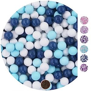 EinsSein 1kg Chocolat Dragees perles mariage Mix petit blanc-bleu clair-bleu marine 1 cm - brillant drag&eacute;es bapt&ecirc;me communion amandes feter et recevoir f&ecirc;ter de fete couleur (Shopingeneur, neuf)