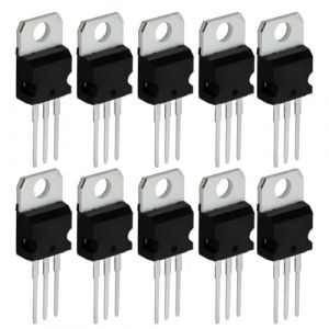 L7805 Régulateurs de Tension, 10Pcs Lm7805 7805 Régulateur de Tension Positif Linéaire 5V 1.5A À 220 3-Bornes Puce IC Stabilisateur de Tension Transistor (Boaby, neuf)