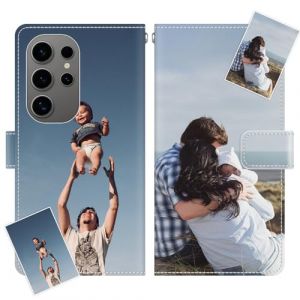 JGOYGYI Coque Personnalisée Compatible avec Samsung Galaxy S24 S23 S22 S21 S20 FE Ultra S10 S9 S8 Plus S7 S6 Edge S5,Personnalisable Etui Housse en Cuir PU avec Votre Propre Initiale & Texte Nom (JGOYGYI, neuf)