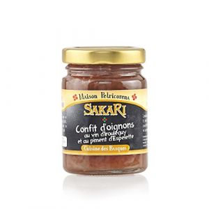 Sakari - Confit D'Oignons Au Vin D'Irouleguy Et Au Piment D'Espelette 100 G (PETRICORENA, neuf)