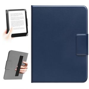 HoYiXi L'étui Universel pour eReader de 6,8 Pouces,7 Pouces, Compatible avec Pocketbook, Tolino, Sony, Kindle Paperwhite, Kobo E-Book Reader, Corde à Main élastique, for 6,8"-7" eReader,Bleue (Somei, neuf)