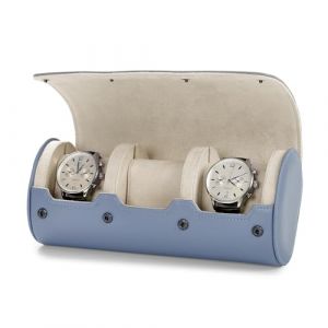 Oirlv Luxe PU Cuir 3 Fentes Etui Montre,Boite a Montre Homme,Rangement Pour Coffret Cadeau No&euml;l Anniversaire Boite Montre(Bleu Clair) (OIRLV, neuf)