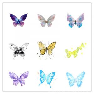 ARYU Combinaison D'Autocollants De Tatouage De Papillon Bras Simulation ImperméAble à L'Eau De Longue DuréE De La Personnalité FéMinine FraîChe De La Clavicule De FéE Sexy D (XCTT, neuf)