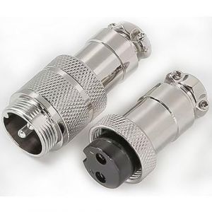 RUNCCI-YUN 1 pièces GX20 2 Broches Aviation Connecteur,20mm souder Mâle et Femelle Amarrage Panneau Câble Connecteur d'aviation (GX20 2Pin) (RUNCCI-YUN, neuf)