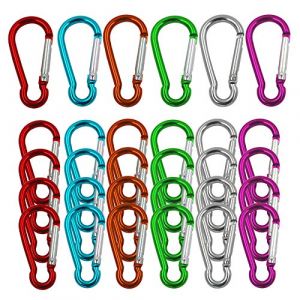 senvenelec 5cm Haute qualité Forme de Gourde Mousqueton Porte-clés, Mini Mousqueton, Mousqueton en Aluminium, Mousqueton et Pince, Mousqueton, (ne Convient Pas à l'escalade!) - 30pcs (Senven-FR, neuf)