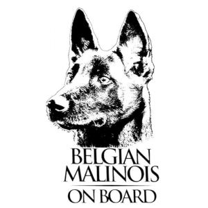 Autocollant de Voiture Malinois Belge 25 cm (9,8 Pouces) 3D D&eacute;chir&eacute; M&eacute;tal R&eacute;fl&eacute;chissant Berger Belge Noir Imperm&eacute;able Animal de Compagnie Chien (TIZIKJ-FR Store, neuf)