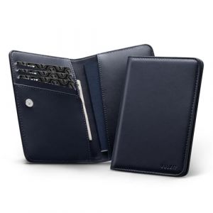 VULKIT Porte-Passeport Portefeuille de Voyage en Cuir avec Blocage RFID Organiseur de Portefeuille de Voyage pour Passeport, Cartes de Visite, Cartes de Cr&eacute;dit, Cartes d'embarquement (GXB Shop, neuf)