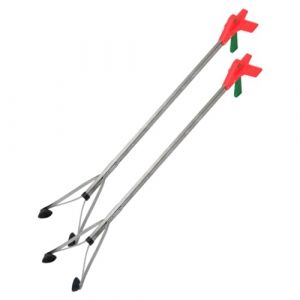 JAYIOLA 2 Pi&egrave;ces Pince Ramasse-d&eacute;chets Outil Ramasseur Ramasse-objet Pince Poubelle En Acier Inoxydable avec Poign&eacute;e Ergonomique Antid&eacute;rapante et Ventouses Ad, M (QiuJQiu, neuf)