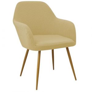 Ebeta Housses de Chaise de Salle &agrave; Manger, Spandex Couverture de Chaise, Housse de Salle &agrave; Manger Amovible Lavables Convient aux Restaurants, Bureaux, vestiaires (Jaune, 2 Pi&egrave;ces) (Ebeta, neuf)
