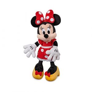 DISNEY STORE Peluche officielle Minnie Mouse avec robe rouge pour enfants, personnage c&acirc;lin avec texture pelucheuse et d&eacute;tails brod&eacute;s, peluche Disney adapt&eacute;e &agrave; tous les &acirc;ges. (Smile and Scents, neuf)