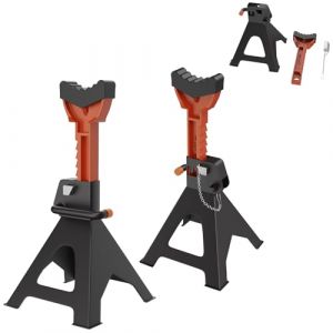 LZQ Chandelles de levage r&eacute;glables en hauteur 3T avec goupille de s&eacute;curit&eacute; et cales en caoutchouc, support de chandelle pour voitures, camions et camping-cars, chandelles de levage pour atelier et (Anning Home, neuf)