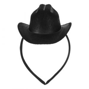 Homoyoyo Serrage-T&ecirc;te Petit Chapeau Haut-de-Forme Noir 135 CM Accessoire Cosplay Vintage pour F&ecirc;te Carnaval et No&euml;l Serrage-T&ecirc;te Chapeau Victorien de D&eacute;guisement Adulte (S Wisdom HF, neuf)