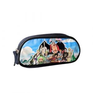 mybagstory - Trousse Scolaire One Piece – Double Compartiment – 22,5 x 9,5 x 7,3 cm – Fermeture zippée – Trousse garçon école Primaire – Produit Officiel Manga Anime (Mon jouet préféré, neuf)