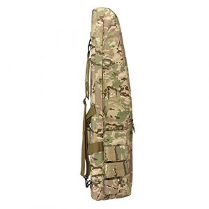 DFANCE Tactique Long Fusil Carrier Fourreau Sac,Fusil de Chasse Rembourée Sac Tactical Double,Multifonction Housse de Protection pour Fusils,Oxford pour Transport Arme,CP,120CM/47.2IN (LLM Quality shop, neuf)