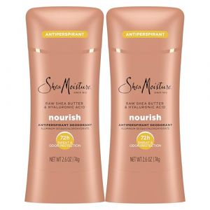 SheaMoisture Lot de 2 d&eacute;odorants anti-transpirants hydratants au beurre de karit&eacute; brut et acide hyaluronique pour une protection 48 heures contre la transpiration et les odeurs, sans parab&egrave;nes et sans (Fast Media Ships From USA, neuf)