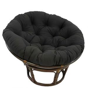 Yahbrra Coussin de Chaise Papasan Coussin de Sol pour Chaise Pivotante Fauteuil Papasan Rond Fauteuil en Polyrotin Diam&egrave;tre 100 Cm et &Eacute;paisseur du Coussin 10 Cm Coussin de Fauteuil (Color : Black, S (ZFYT SHOP, neuf)