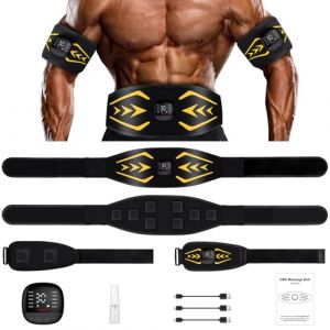 Electrostimulateur Musculaire,Ceinture Abdominale Electrostimulation avec 10 Modes et 30 Niveaux d'intensité,Electrostimulateur Musculaire Abdo pour Abdomen,Bras,Jambes,Rechargeabl,pour Hommes Femmes (GanpleEU, neuf)