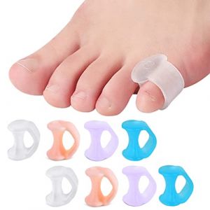 4 Paire Séparateur Orteils, Ecarteur Orteil, Séparateurs D'orteils Orthese pour Chevauchement Orteil, Marteau Orteil Correcteur de Coussinets en Gel, Pour Soulager la Pression du Pied (4 couleurs) (liqiangdeouzhoudianpu, neuf)